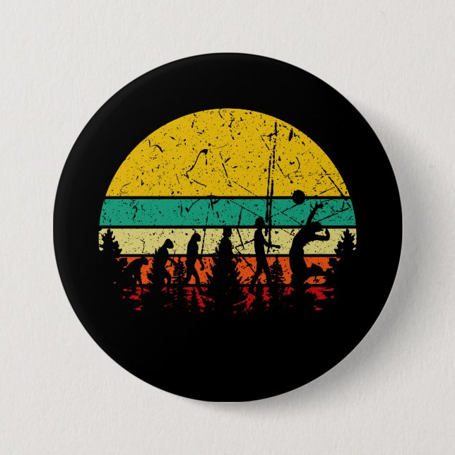 Volleyball - Volleyball Player Evolution 7.5 Cm Round Badge (Front)