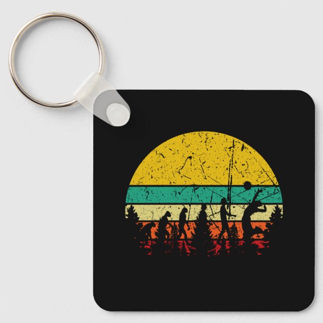Volleyball - Volleyball Player Evolution Key Ring (Front)
