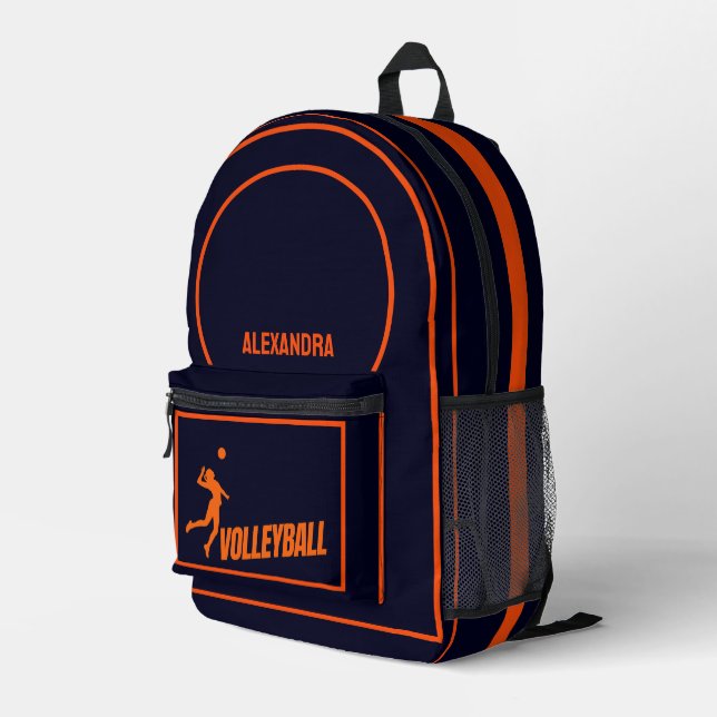 Volleyball, Volleyball player girl, Birthday gift Printed Backpack (Back Corner Right)