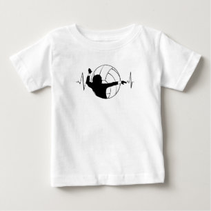 Volleyball - Volleyball Player Heartbeat Baby T-Shirt