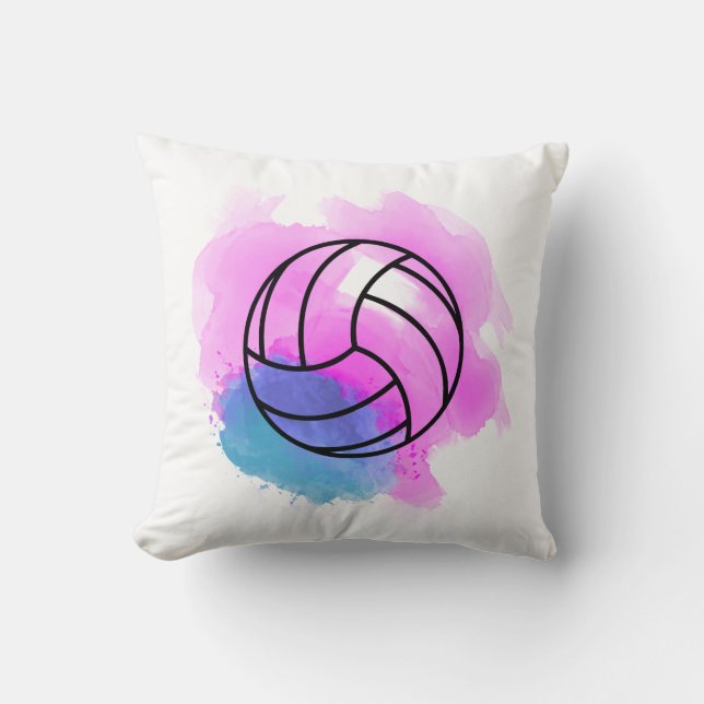 Volleyball Watercolor Cushion (Front)