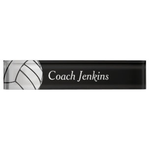 Volleyball with Name Nameplate