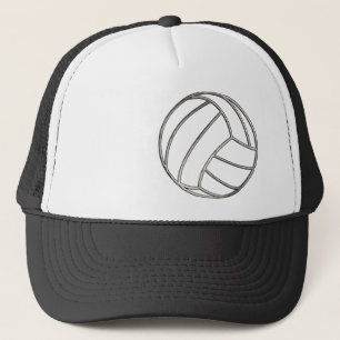 Volleyballl; Cool Black Trucker Hat