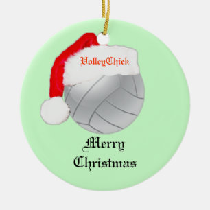 VolleyChick Custom Santa Ball Ornament