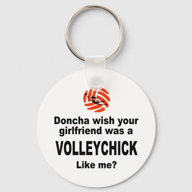 VolleyChick Doncha Key Ring (Front)