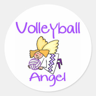VolleyChick VB Angel Classic Round Sticker