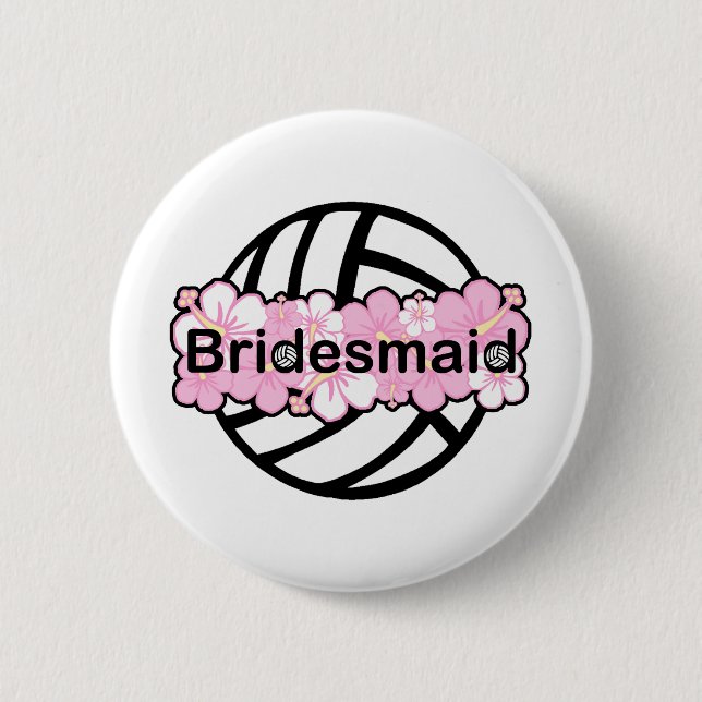 VolleyChick VolleyBride 6 Cm Round Badge (Front)