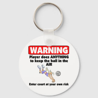 VolleyChick Warning Key Ring