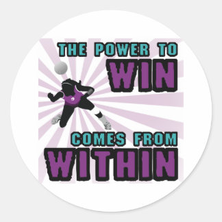 VolleyChick Within Classic Round Sticker