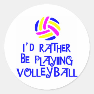 VolleyChick's Rather Classic Round Sticker