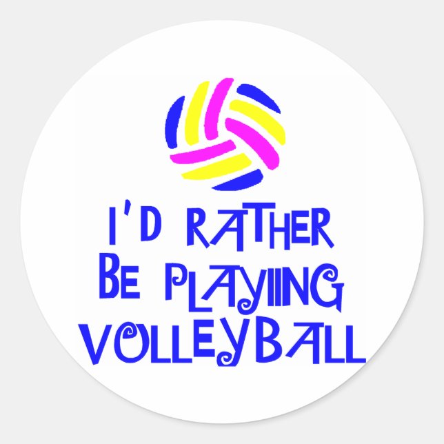 VolleyChick's Rather Classic Round Sticker (Front)