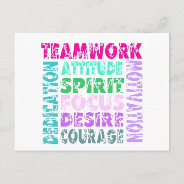 VolleyChick's Teamwork Postcard (Front)