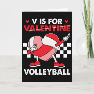 Volleyll Dabbing Heart V Is For Valentine Valentin Card