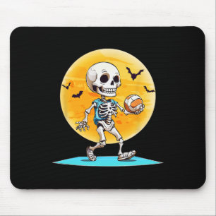 Volleyll Skeleton Scary Volleyll Player Halloween Mouse Pad