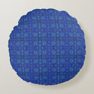 Volos Azul Round Cushion