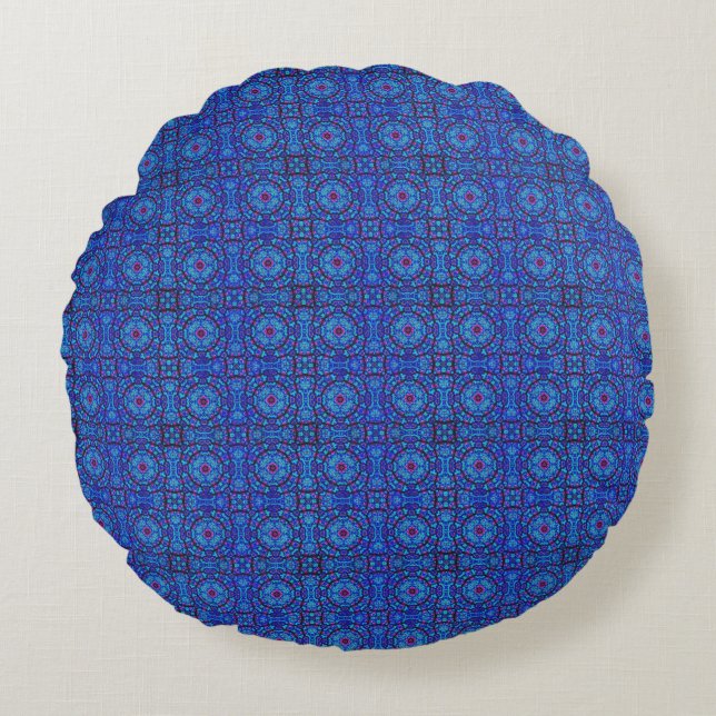 Volos Azul Round Cushion (Front)