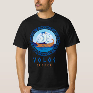 Volos, Greece Greek Ship Design Men's T-Shirt