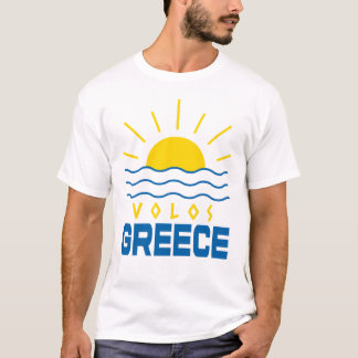 Volos Greece Sunshine And Sea Waves Men's White T-Shirt