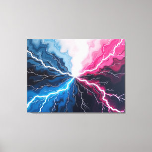 Voltage Flow – Electric Surge in Motion 40"x32" Canvas Print