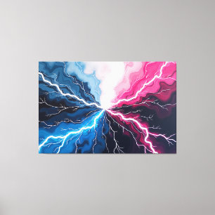 Voltage Flow – Electric Surge in Motion 60"x40" Canvas Print