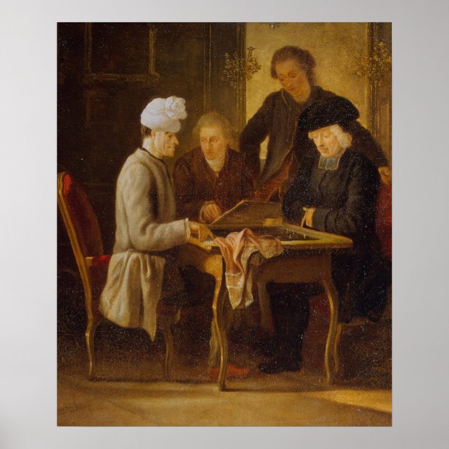 Voltaire at Chess Poster (Front)