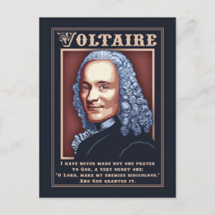 Voltaire - Prayer Postcard
