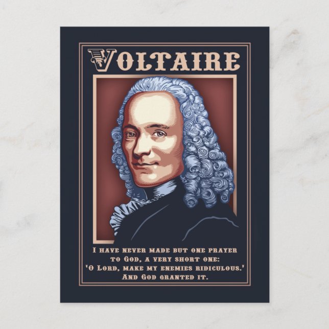 Voltaire - Prayer Postcard (Front)