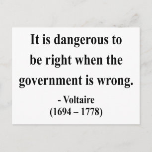 Voltaire Quote 7a Postcard