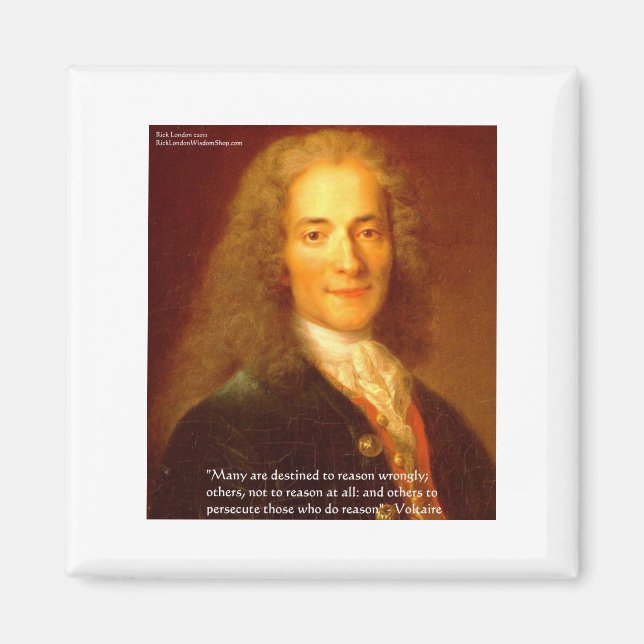 Voltaire Reason Quote Gifts Tees & Cards Magnet (Front)