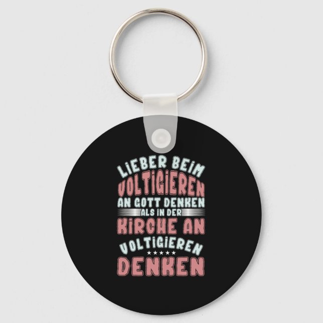 Voltigieren Reiten Pferd Pferdsport Reitsport Reit Key Ring (Front)