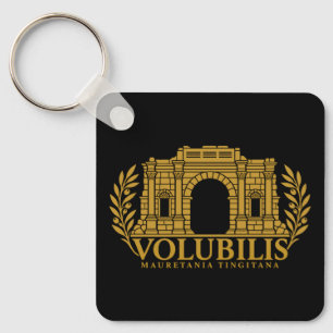 Volubilis Arch of Caracalla Roman Gold Emblem Key Ring
