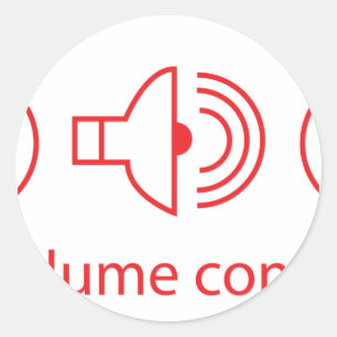 Volume Control - Disc Jockey Music Audio DJ Classic Round Sticker
