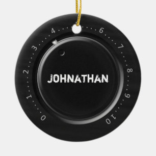 Volume Knob Custom Name Ceramic Tree Decoration