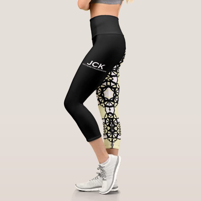 Volume one's kaleidoscope art ten capri leggings (Left)