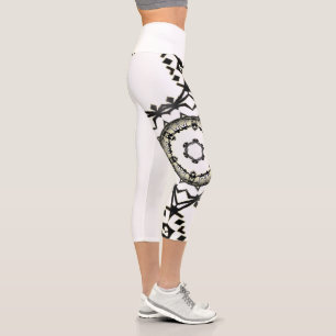 Volume one's kaleidoscope art three capri leggings