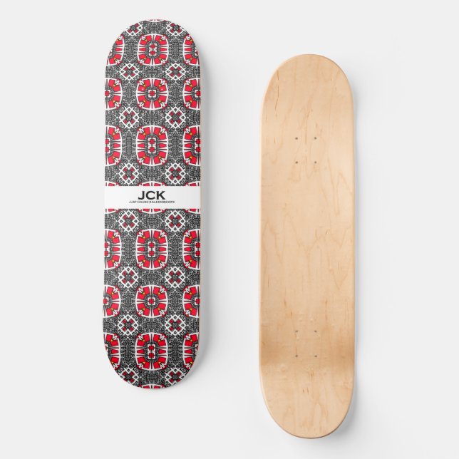 Volume sixteen's kaleidoscope art five skateboard (Front)