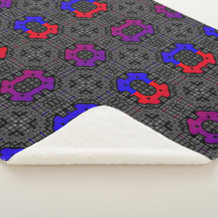 Volume thirteen's kaleidoscope art two sherpa blanket