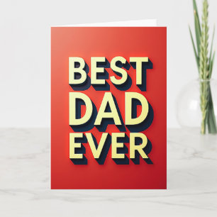 Volumetric Best Dad Ever Card