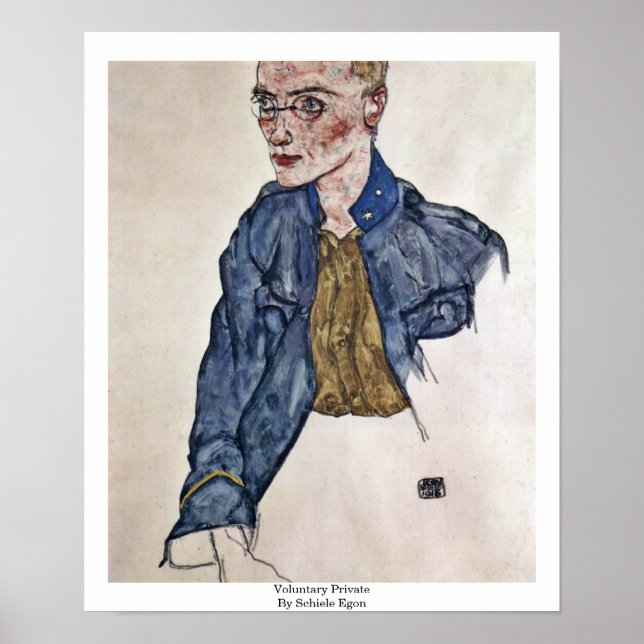 Voluntary Private By Schiele Egon Poster (Front)