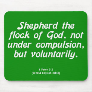 Voluntary Service 1 Peter 5-2 Mouse Pad
