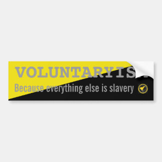 Voluntaryism-sticker Bumper Sticker