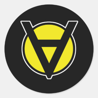 Voluntaryist Black and Yellow Sticker Full Fill