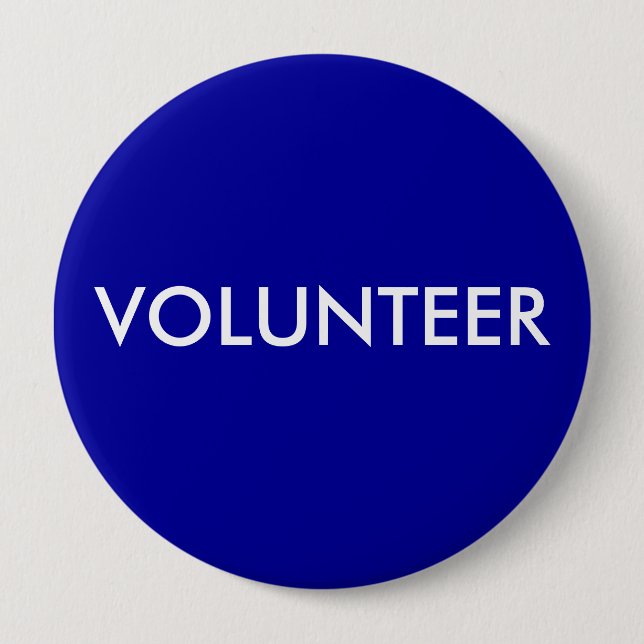 VOLUNTEER 10 CM ROUND BADGE (Front)