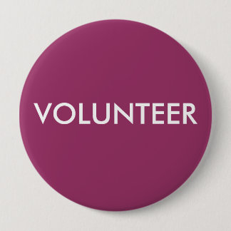 VOLUNTEER 10 CM ROUND BADGE