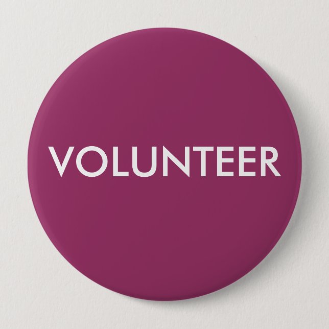 VOLUNTEER 10 CM ROUND BADGE (Front)