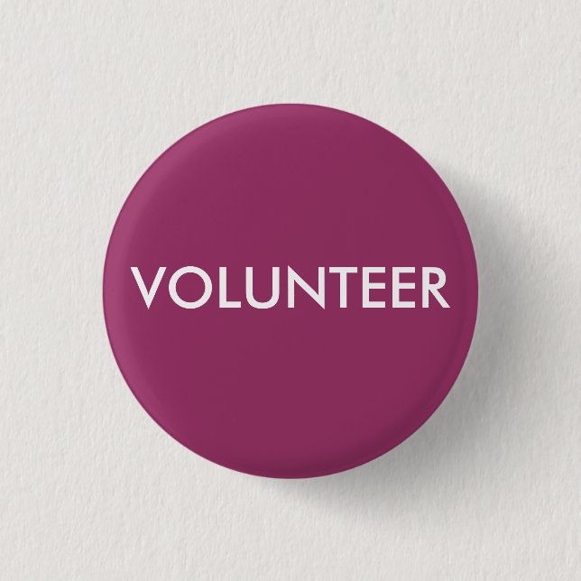 VOLUNTEER 3 CM ROUND BADGE (Front)