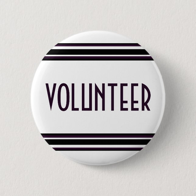 Volunteer 6 Cm Round Badge (Front)
