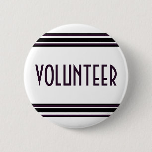 Volunteer 6 Cm Round Badge