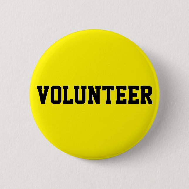 Volunteer 6 Cm Round Badge (Front)
