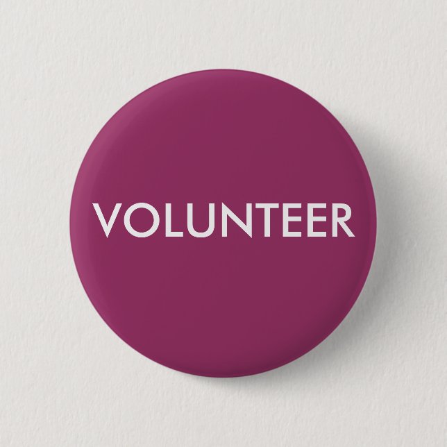 VOLUNTEER 6 CM ROUND BADGE (Front)